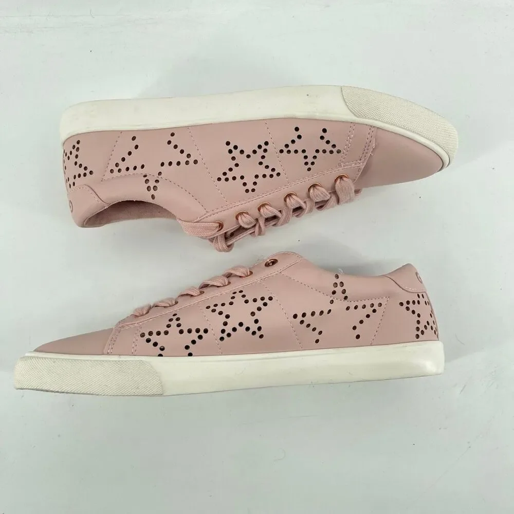 G by GUESS Mollie Blush Pink Star Cutout Sneakers Women’s 9M Lace Up